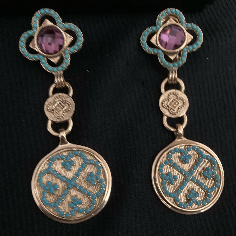 Amethyst stone dangling earrings